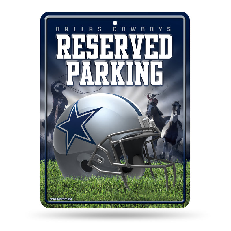 NFL Dallas Cowboys 8.5" x 11" Metal Parking Sign - Great for Man Cave, Bed Room, Office, Home Décor By Rico Industries