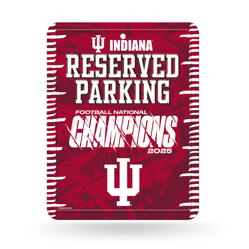Indiana University 2026 Football National Champions Metal Parking Sign