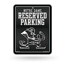 Notre Dame - Carbon Fiber Design - Metal Parking Sign