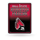 NCAA Ball State Cardinals 8.5" x 11" Metal Parking Sign - Great for Man Cave, Bed Room, Office, Home Décor By Rico Industries