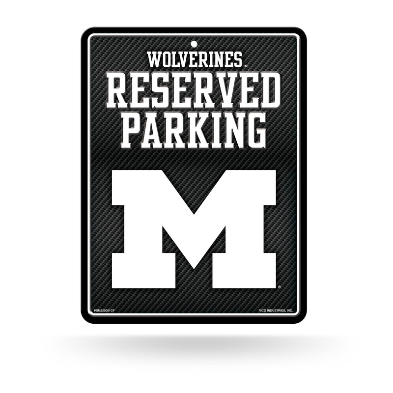 Michigan University - Carbon Fiber Design - Metal Parking Sign