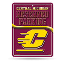 NCAA Central Michigan Chippewas 8.5" x 11" Metal Parking Sign - Great for Man Cave, Bed Room, Office, Home Décor By Rico Industries
