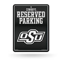 Oklahoma State - Carbon Fiber Design - Metal Parking Sign