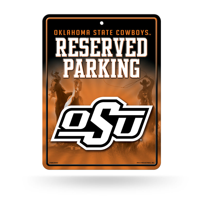 Oklahoma State Metal Parking Sign