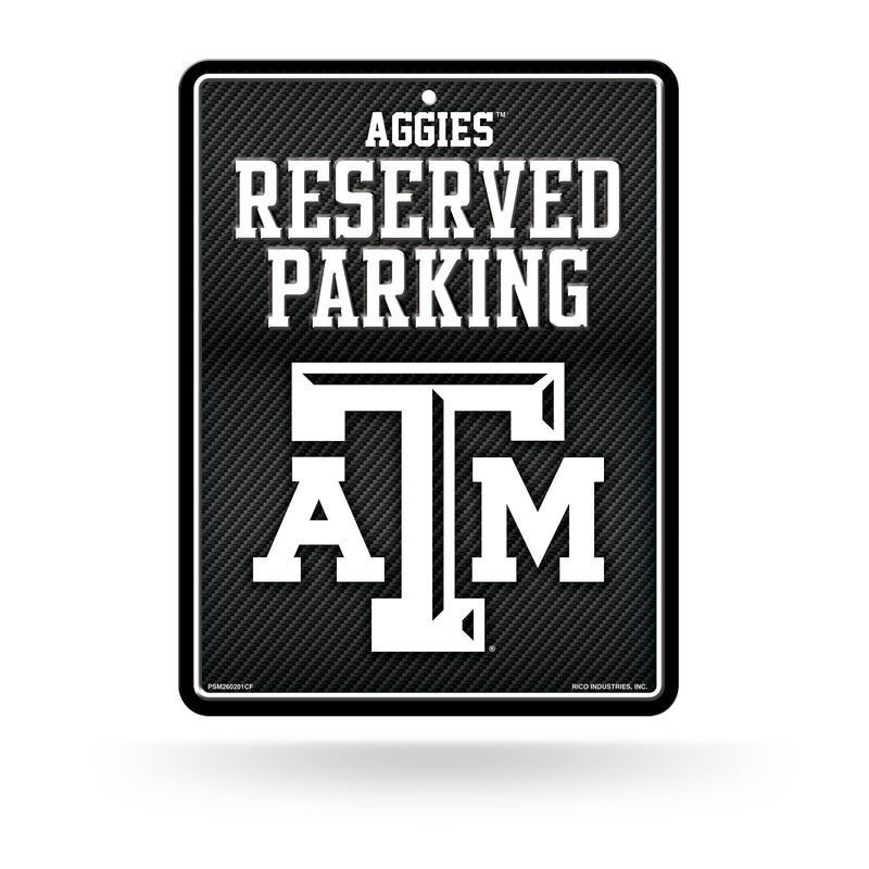 Texas A&M - Carbon Fiber Design - Metal Parking Sign