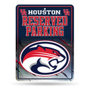 NCAA Houston Cougars 8.5" x 11" Metal Parking Sign - Great for Man Cave, Bed Room, Office, Home Décor By Rico Industries