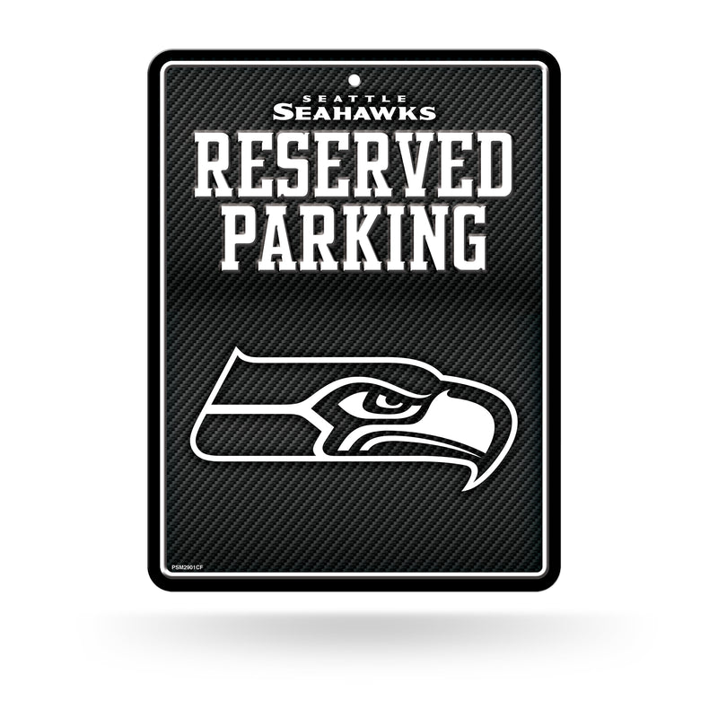 Seahawks - Carbon Fiber Design - Metal Parking Sign