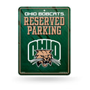 NCAA Ohio Bobcats 8.5" x 11" Metal Parking Sign - Great for Man Cave, Bed Room, Office, Home Décor By Rico Industries
