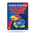 NCAA Kansas Jayhawks 8.5" x 11" Metal Parking Sign - Great for Man Cave, Bed Room, Office, Home Décor By Rico Industries
