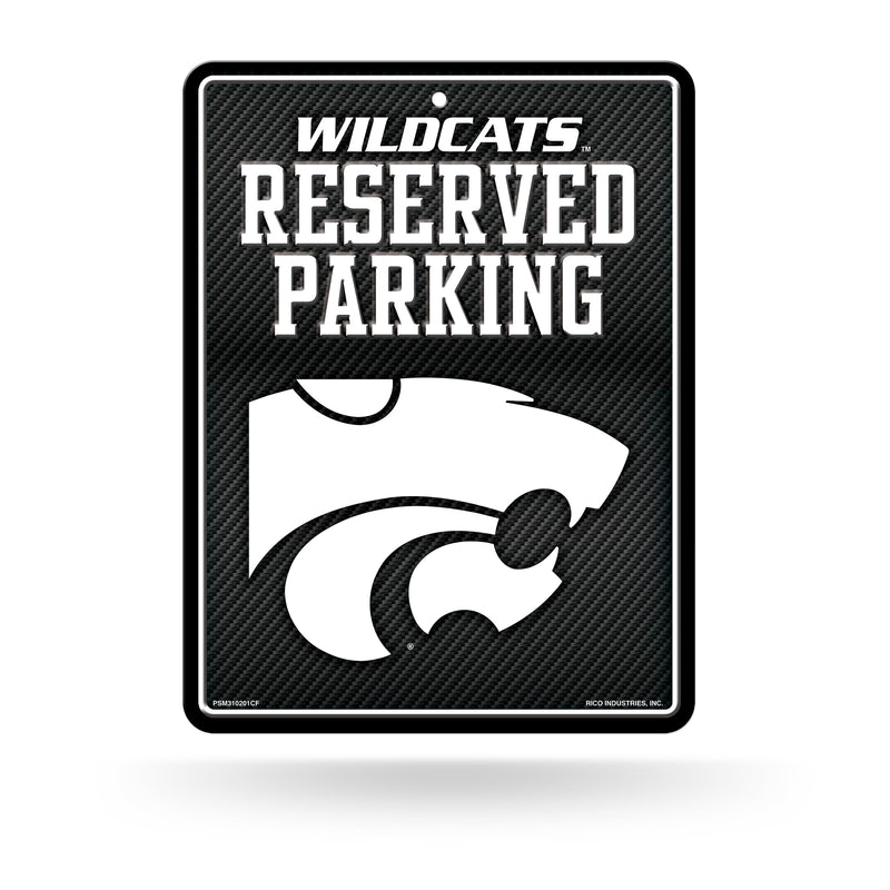 Kansas State University - Carbon Fiber Design - Metal Parking Sign
