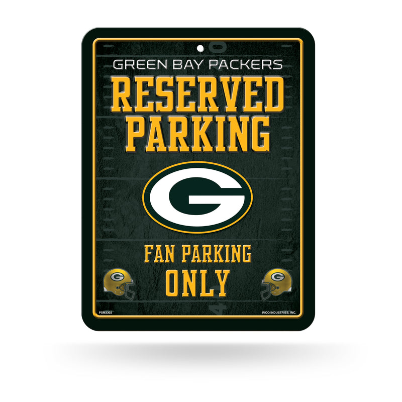 NFL Green Bay Packers 8.5" x 11" Metal Parking Sign - Great for Man Cave, Bed Room, Office, Home Décor By Rico Industries