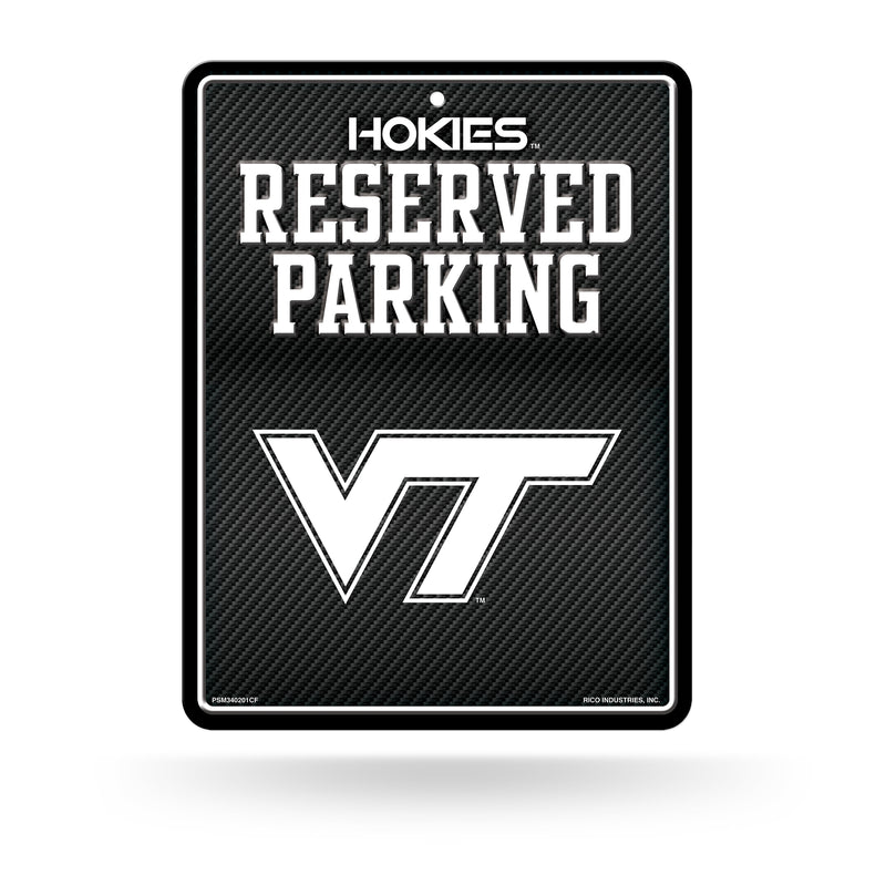 Virginia Tech - Carbon Fiber Design - Metal Parking Sign