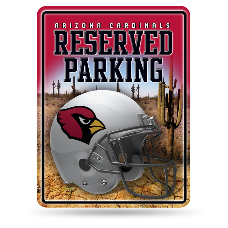 NFL Arizona Cardinals 8.5" x 11" Metal Parking Sign - Great for Man Cave, Bed Room, Office, Home Décor By Rico Industries