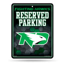 NCAA North Dakota Fighting Hawks 8.5" x 11" Metal Parking Sign - Great for Man Cave, Bed Room, Office, Home Décor By Rico Industries