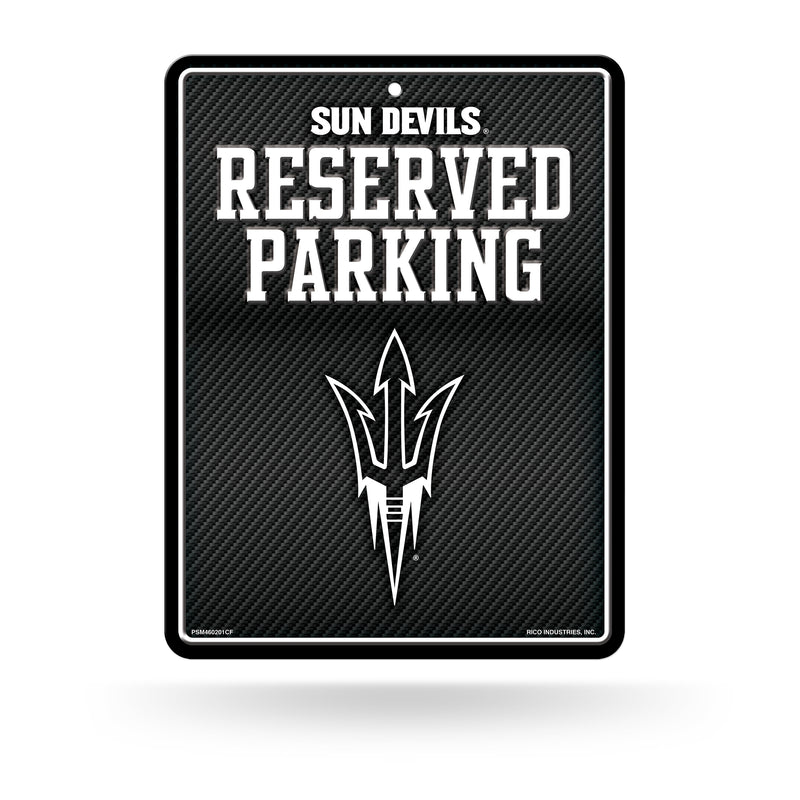Arizona State - Carbon Fiber Design - Metal Parking Sign