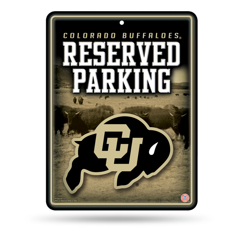 NCAA Colorado Buffaloes 8.5" x 11" Metal Parking Sign - Great for Man Cave, Bed Room, Office, Home Décor By Rico Industries