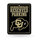 Colorado Buffaloes 8.5" x 11" Metal Parking Sign - Black Bkg with Gold Lettering