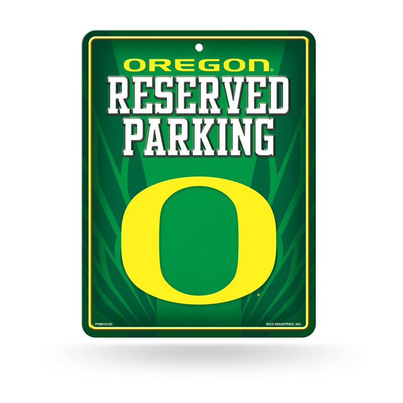 NCAA Oregon Ducks 8.5" x 11" Metal Parking Sign - Great for Man Cave, Bed Room, Office, Home Décor By Rico Industries