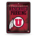 NCAA Utah Utes 8.5" x 11" Metal Parking Sign - Great for Man Cave, Bed Room, Office, Home Décor By Rico Industries