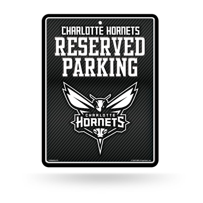 Hornets - Carbon Fiber Design - Metal Parking Sign