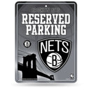 NBA Brooklyn Nets 8.5" x 11" Metal Parking Sign - Great for Man Cave, Bed Room, Office, Home Décor By Rico Industries