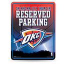 NBA Oklahoma City Thunder 8.5" x 11" Metal Parking Sign - Great for Man Cave, Bed Room, Office, Home Décor By Rico Industries
