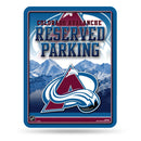 NHL Colorado Avalanche 8.5" x 11" Metal Parking Sign - Great for Man Cave, Bed Room, Office, Home Décor By Rico Industries
