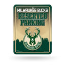 NBA Milwaukee Bucks 8.5" x 11" Metal Parking Sign - Great for Man Cave, Bed Room, Office, Home Décor By Rico Industries