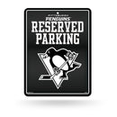Penguins - Carbon Fiber Design - Metal Parking Sign