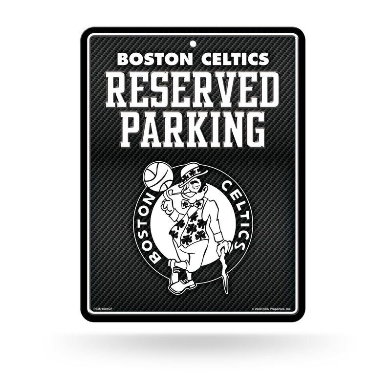 Celtics - Carbon Fiber Design - Metal Parking Sign