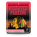 NHL Chicago Blackhawks 8.5" x 11" Metal Parking Sign - Great for Man Cave, Bed Room, Office, Home Décor By Rico Industries