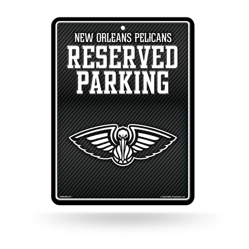 Pelicans - Carbon Fiber Design - Metal Parking Sign