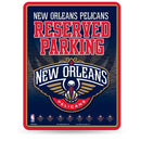 NBA New Orleans Pelicans 8.5" x 11" Metal Parking Sign - Great for Man Cave, Bed Room, Office, Home Décor By Rico Industries