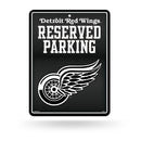Red Wings - Carbon Fiber Design - Metal Parking Sign