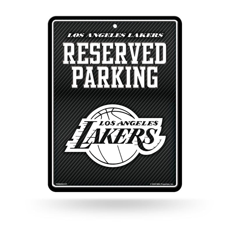 Lakers - Carbon Fiber Design - Metal Parking Sign