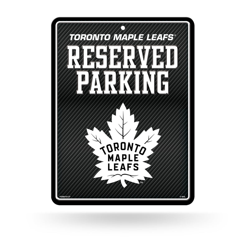Maple Leafs - Carbon Fiber Design - Metal Parking Sign