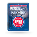 NBA Detroit Pistons 8.5" x 11" Metal Parking Sign - Great for Man Cave, Bed Room, Office, Home Décor By Rico Industries