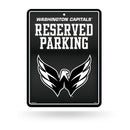 NHL Washington Capitals 8.5" x 11" Carbon Fiber Metal Parking Sign - Great for Man Cave, Bed Room, Office, Home Décor By Rico Industries