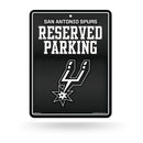 NBA San Antonio Spurs 8.5" x 11" Carbon Fiber Metal Parking Sign - Great for Man Cave, Bed Room, Office, Home Décor By Rico Industries