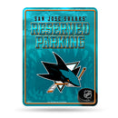 NHL San Jose Sharks 8.5" x 11" Metal Parking Sign - Great for Man Cave, Bed Room, Office, Home Décor By Rico Industries
