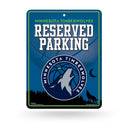 NBA Minnesota Timberwolves 8.5" x 11" Metal Parking Sign - Great for Man Cave, Bed Room, Office, Home Décor By Rico Industries