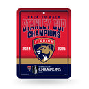 Florida Panthers 2025 Back to Back Stanley Cup Champions Metal Parking Sign