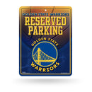NBA Golden State Warriors 8.5" x 11" Metal Parking Sign - Great for Man Cave, Bed Room, Office, Home Décor By Rico Industries