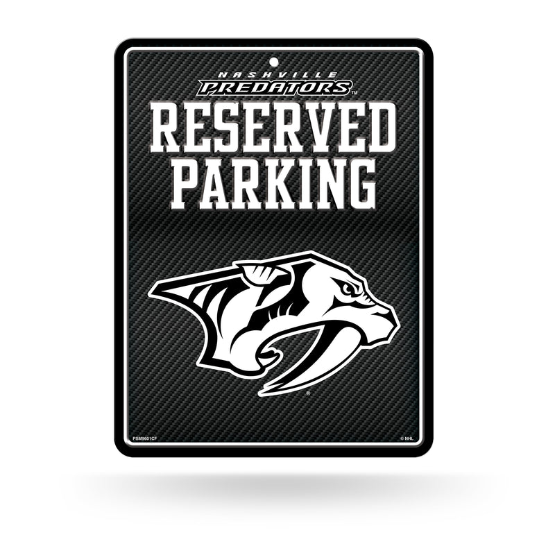 Predators - Carbon Fiber Design - Metal Parking Sign