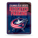 NHL Columbus Blue Jackets 8.5" x 11" Metal Parking Sign - Great for Man Cave, Bed Room, Office, Home Décor By Rico Industries