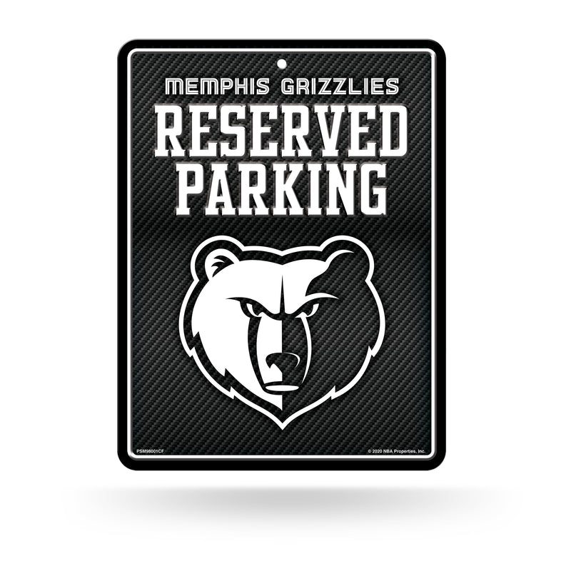 Grizzlies - Carbon Fiber Design - Metal Parking Sign