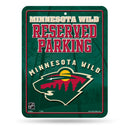 NHL Minnesota Wild 8.5" x 11" Metal Parking Sign - Great for Man Cave, Bed Room, Office, Home Décor By Rico Industries