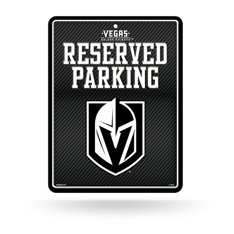 Golden Knights - Carbon Fiber Design - Metal Parking Sign