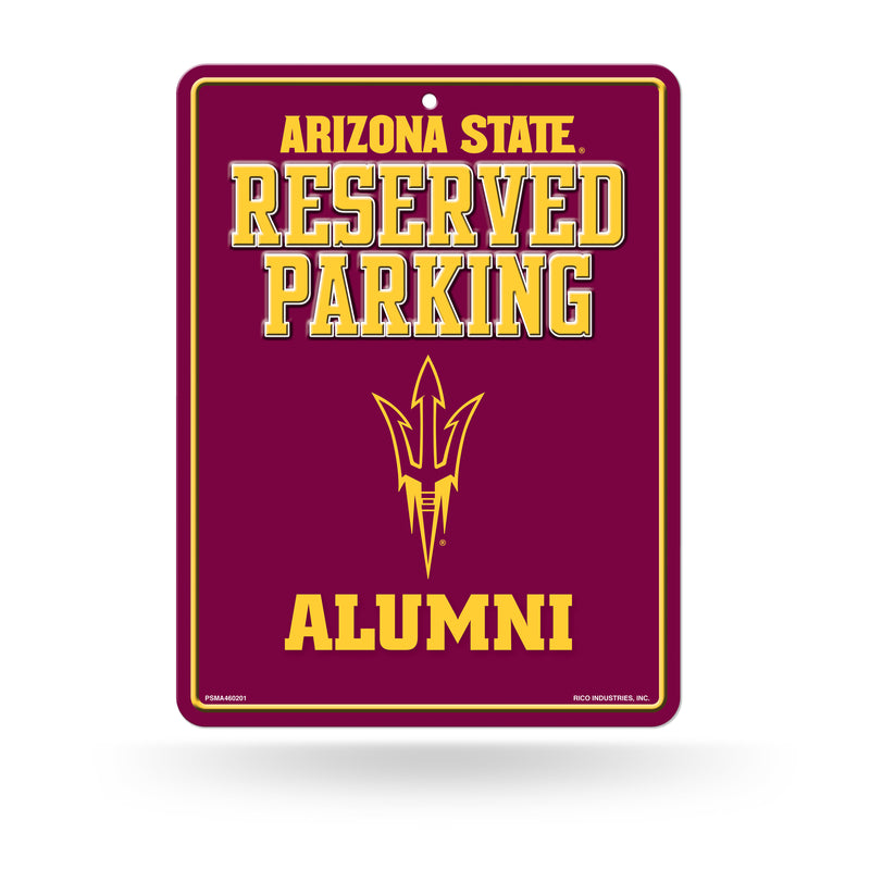 NCAA Arizona State Sun Devils 8.5" x 11" Metal Alumni Parking Sign - Great for Man Cave, Bed Room, Office, Home Décor By Rico Industries
