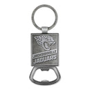 Jacksonville Jaguars Double Sided Pewter Style Metal Bottle Opener Keychain